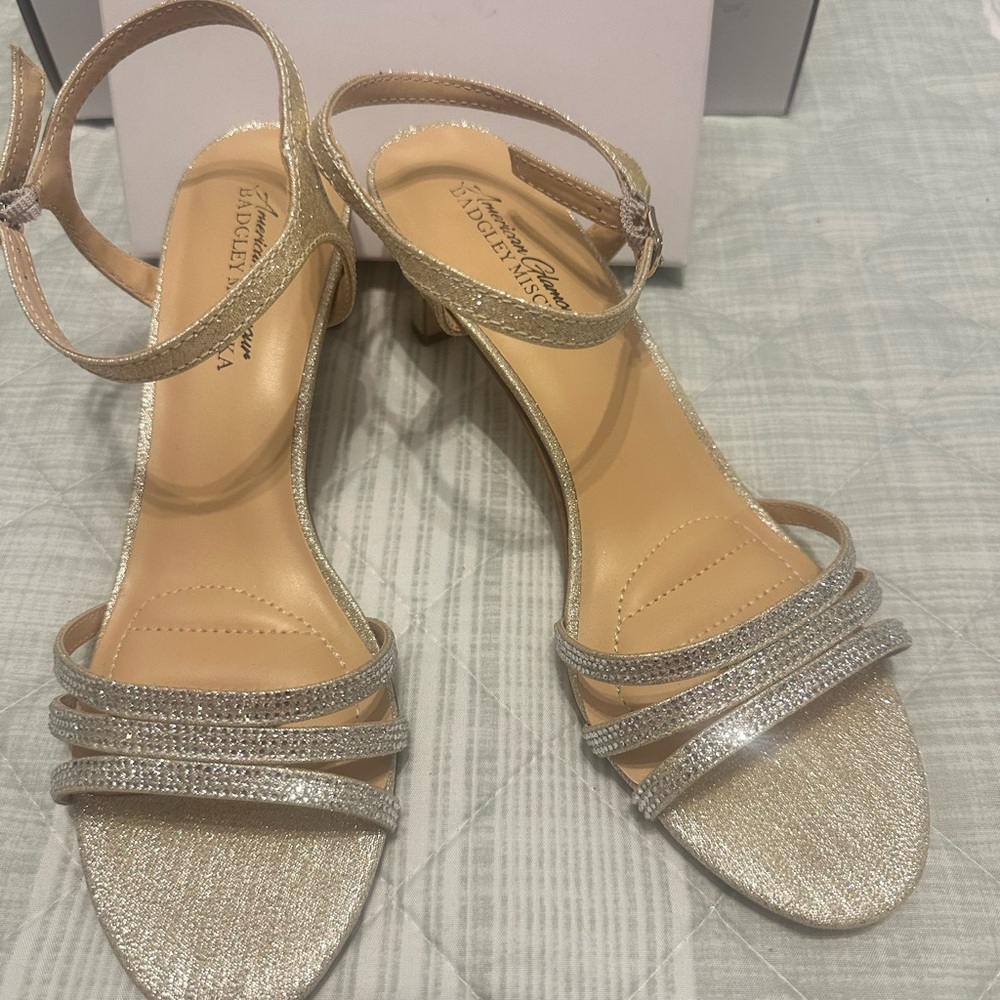 American Glamour Badgley Mischka Womens Kannon Heeled Sandals - Picture 2 of 5